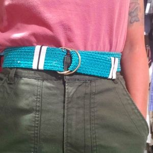 Vintage 90s stretch webbing  ring belt